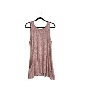 Maurice’s- Pink, Open Back, Pocketed, High Neck Tunic, Size Large